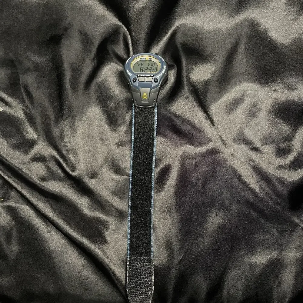Timex Ironman Triathlon Digital Quartz Watch Indiglo T5K413 Black Blue case 44mm